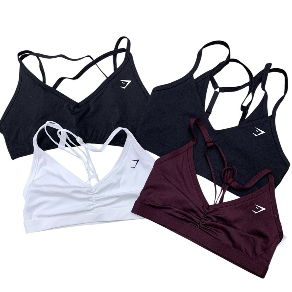 Lot Of 4 Gymshark Women's  Straps Sport Bras Assorted Colors Size Medium NWTS